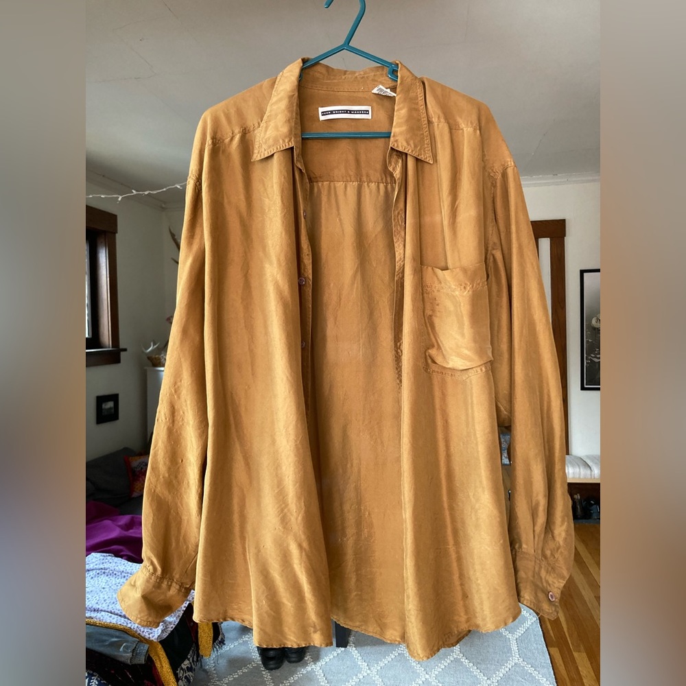 Vintage Silk Fenn Wright & Manson Button Down